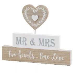 Mr & Mrs Wooden Decoration