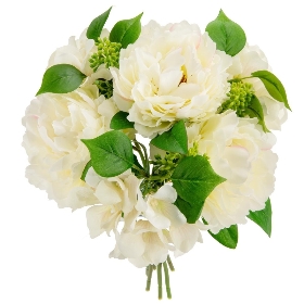 Ivory Peony & Hydrangea Bundle 38cm