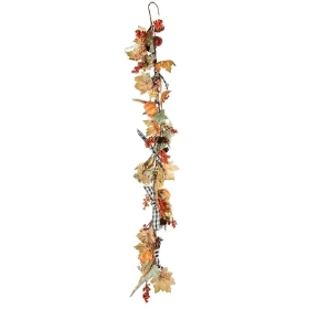 Pumpkin & Foliage Garland 150cm