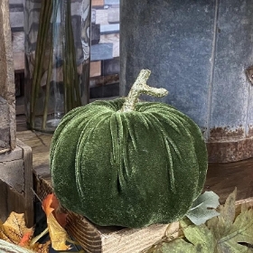 Green Velvet Pumpkin 17cm