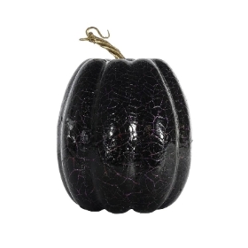 Black & Purple Crackle Pumpkin 21cm