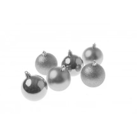 Silver bauble 8cm x 9