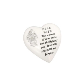 Wife Silver Roses Heart