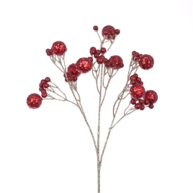 Red Glitterball Spray 66cm