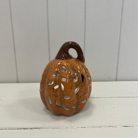 Pale Pumpkin Tealight Holder 12cm