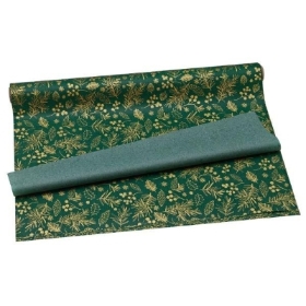 Xmas Foliage Green Tissue x 48
