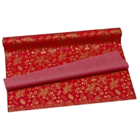 Xmas Foliage Red Tissue x 48