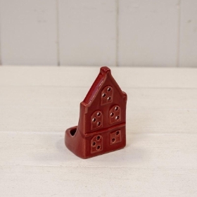 Red Pointed Tealight House 9.5cm