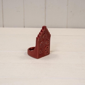 Red Square Tealight House 9.5cm