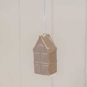 Beige Ceramic Hanging House 7cm