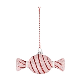White & Pink Swirl Candy 15.5cm