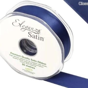 Navy Satin Ribbon 25mm x 20m