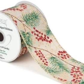Pine & Berry Ribbon 63mm