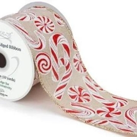 Candy Cane Ribbon 63mm