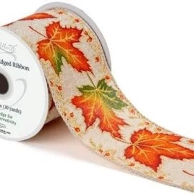 Glitter Maple Ribbon 63mm