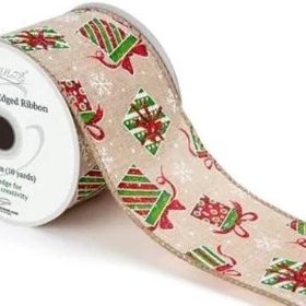 Xmas Presents Ribbon 63mm