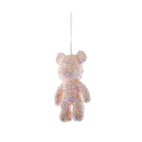Pink Sparkle Teddy Bear 17cm