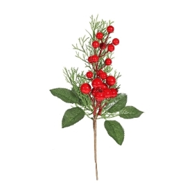Red Berry & Foliage Pick 26cm