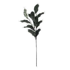 Green Glitter Leaf Spray 68cm