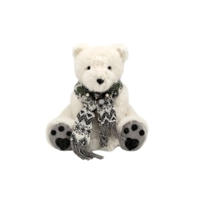 White Sitting Bear 25cm