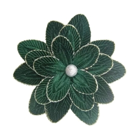 Dark Green Layered Poinsettia