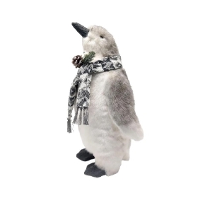 Penguin With Xmas Scarf 43cm
