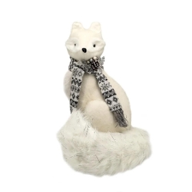 Arctic Fox With Xmas Scarf 56cm