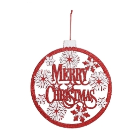 Red & White Merry Christmas Hanger 40cm