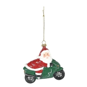 Santa On Motorbike 10.5cm
