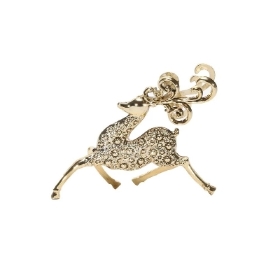 Gold Hanging Reindeer 14cm