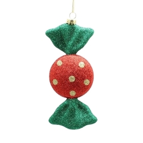 Red & Green Sparkly Candy 15cm
