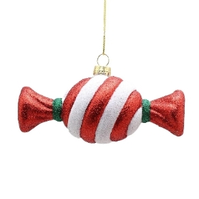 Red & White Stripy Candy 7cm