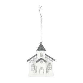 Silver Hanging Church 10cm