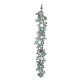 Snowy Berry & Bauble Garland 180cm