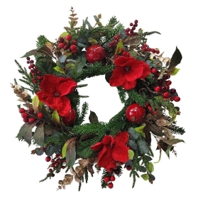 Magnolia & Pomegranate Wreath 60cm