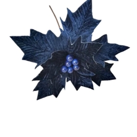 Navy Poinsettia 45cm