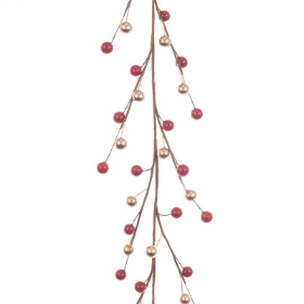 Red & Gold Berry Garland 150cm