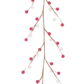Red & White Berry Garland 150cm
