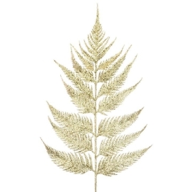 Gold Sparkle Leather Leaf 55cm