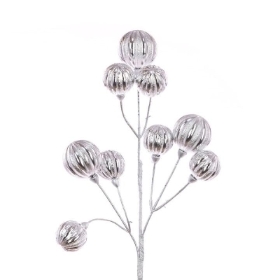 Silver Bauble Spray 51cm