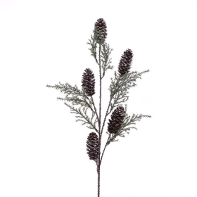 Frosty Pinecone Spray 76cm