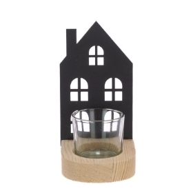Metal House Tealight Holder 15cm