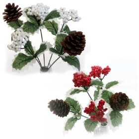 Cone & Berry Bush 37cm