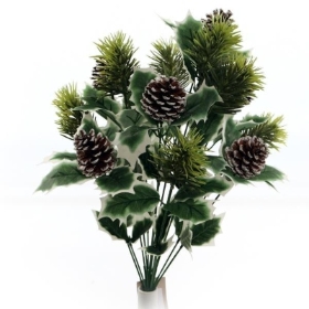 Holly & Cone Large Bush 48cm