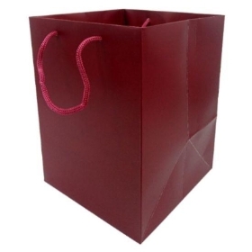 Lge Burgundy Hand Tie Bag 19cm
