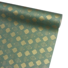 Gold Bauble Green Kraft Paper 100m
