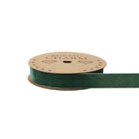 Green Velvet Ribbon 25mm