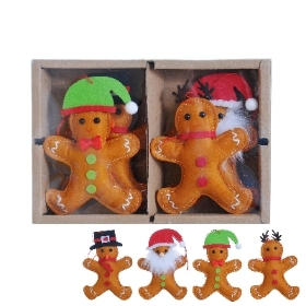 2 x Gingerbread Men Hat 10cm