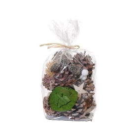 Pinecone Star In Bag 28cm