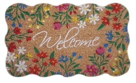 Scalloped Edge Welcome Doormat 45cm